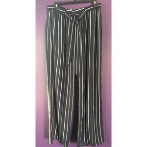 Navy Blue Stripes Palazoo Pants